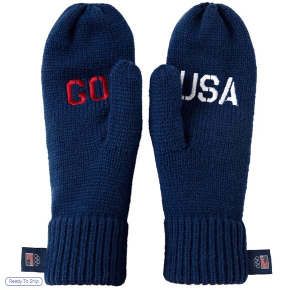 NEW WITHOUT TAGS Team USA Go USA Knit Mittens - ADULT ONE SIZE - Picture 1 of 4